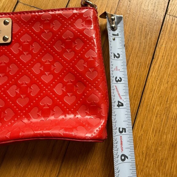 Kate Spade NY Red Patent Leather Deboss Logo Emerald Avenue Crossbody Bag - Picture 6 of 16